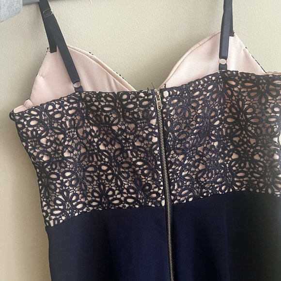 Navy Blue Cocktail Dress - Picture 3 of 5